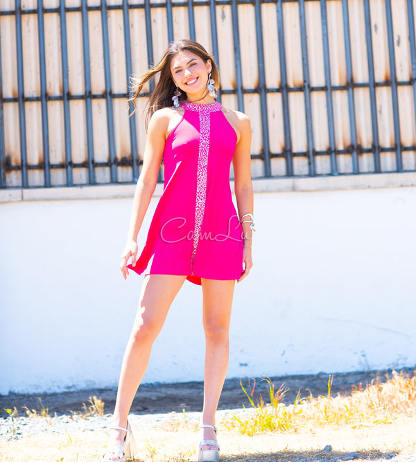 EXCLUSIVO MINI VESTIDO FIESTA APLICACION FEST PRINT BY CAMLU CONFECCION NACIONAL