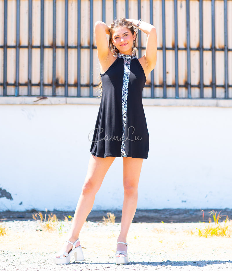 EXCLUSIVO MINI VESTIDO FIESTA APLICACION FEST PRINT BY CAMLU CONFECCION NACIONAL