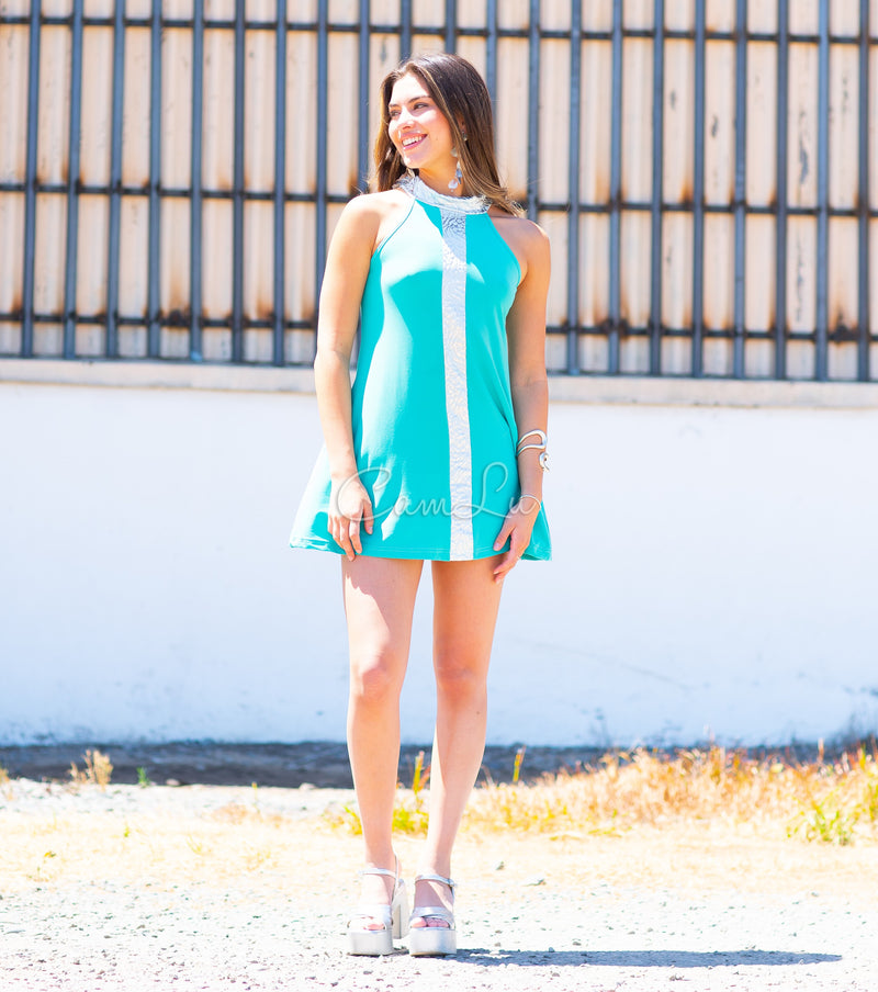 EXCLUSIVO MINI VESTIDO FIESTA APLICACION FEST PRINT BY CAMLU CONFECCION NACIONAL