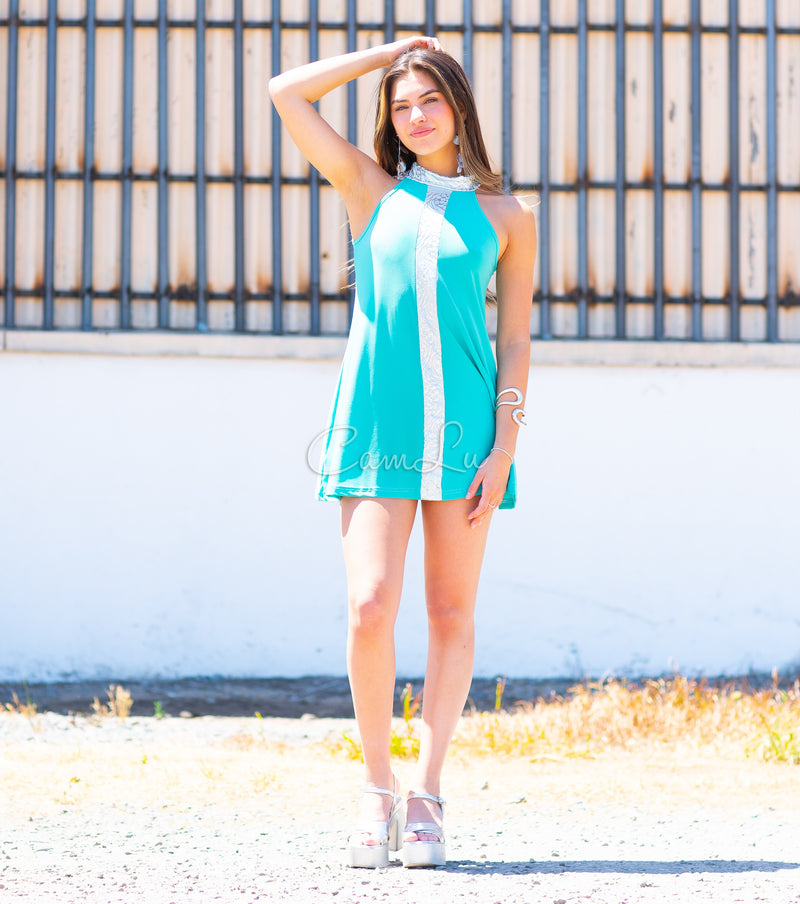 EXCLUSIVO MINI VESTIDO FIESTA APLICACION FEST PRINT BY CAMLU CONFECCION NACIONAL