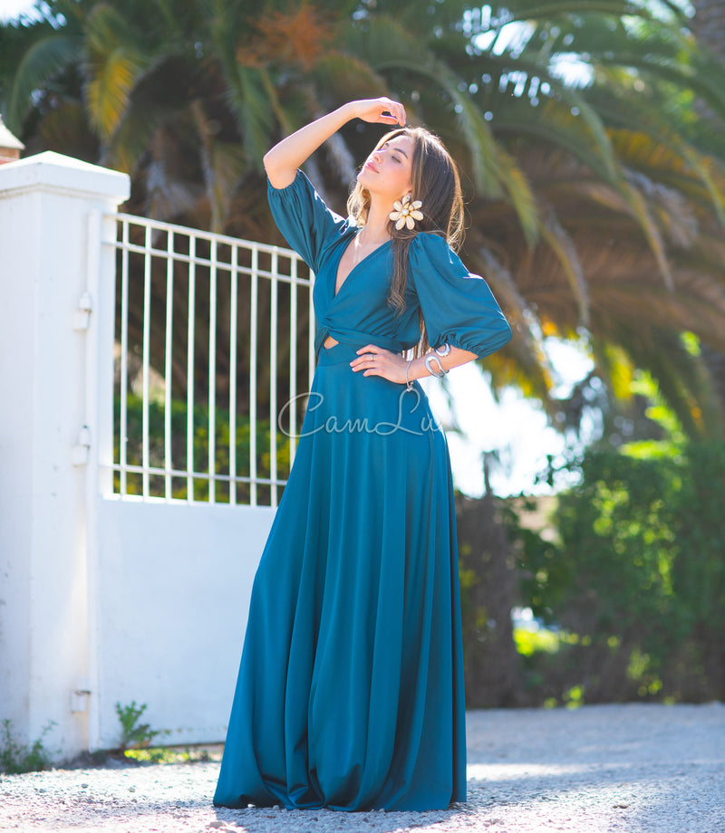 VESTIDO ROSARIO FIESTA CONFECCION NACIONAL (Selecciona el color)