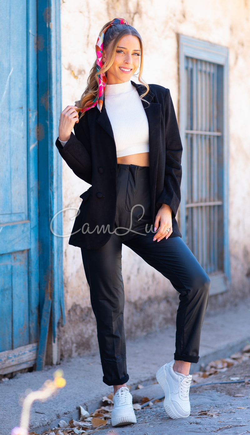 BLAZER SIMIL GAMUZADO CAMLU