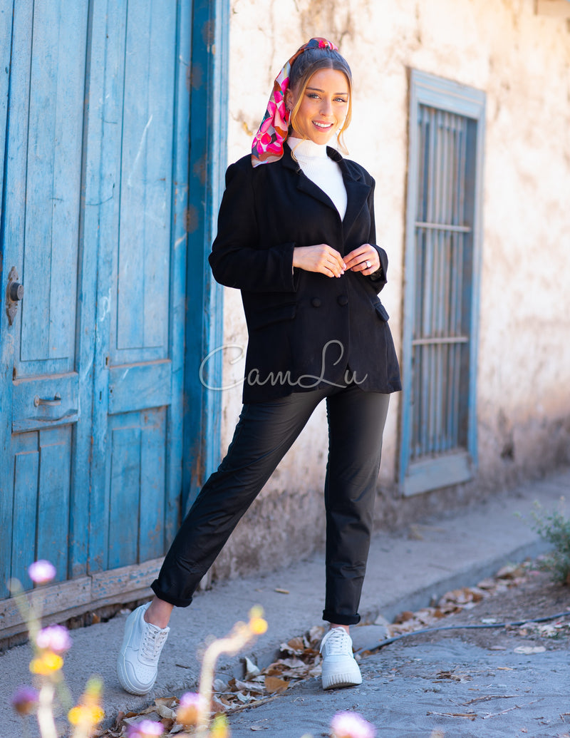 BLAZER SIMIL GAMUZADO CAMLU