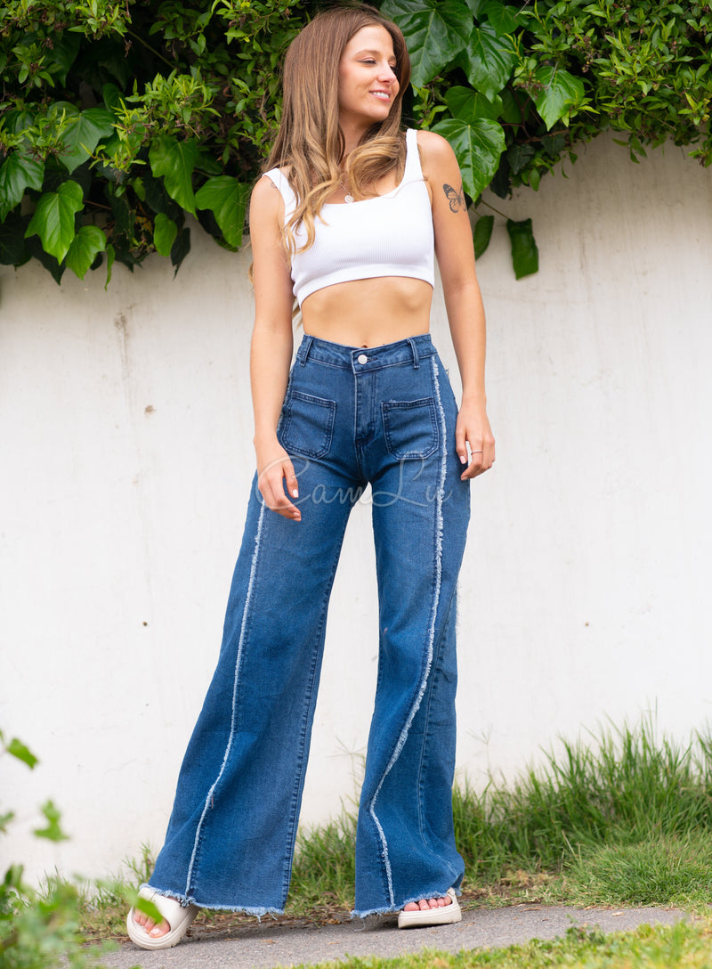 PALAZZO CAMLU DENIM CLOE