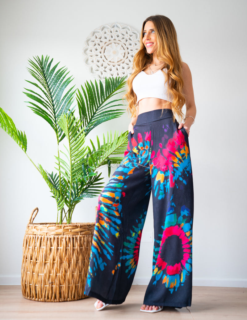 PANTALON PALAZZO TIE DYE BATIK