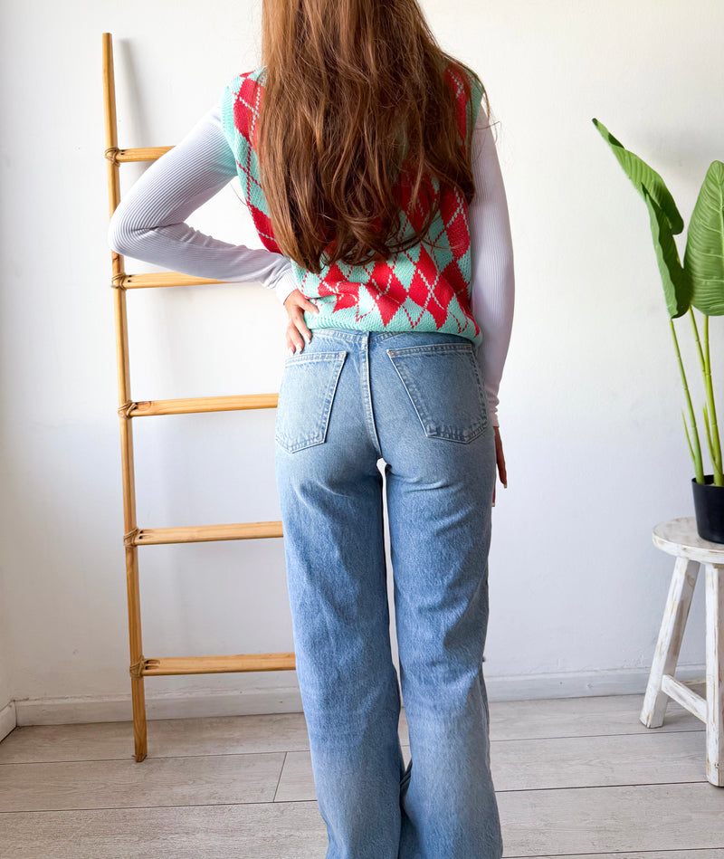 SWEATER ROMBOS SIN MANGAS CAMLU