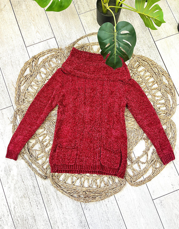 SWEATER CHENILLE CUELLO TORTUGA