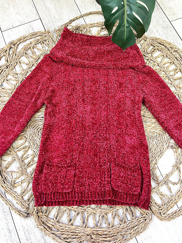 SWEATER CHENILLE CUELLO TORTUGA