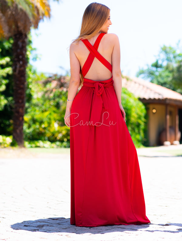 MAXI VESTIDO MULTIFORMA CAMLU(Confeccion nacional)