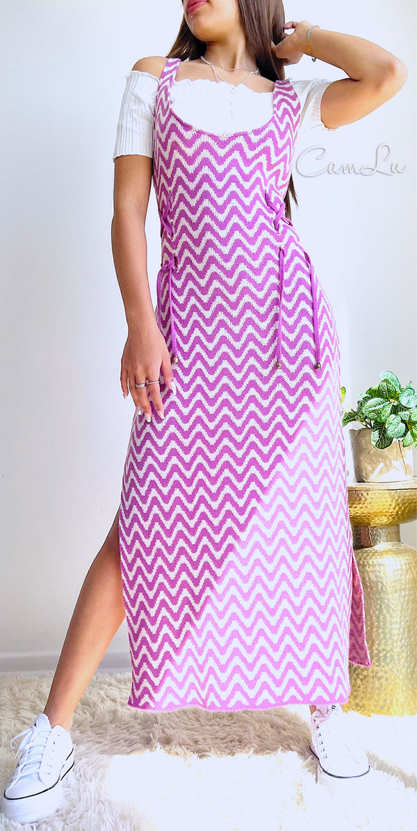 MAXI VESTIDO ZIG ZAG CONFECCION NACIONAL