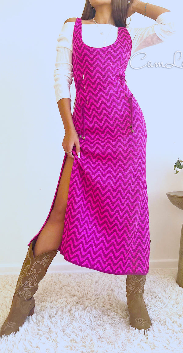 MAXI VESTIDO ZIG ZAG CONFECCION NACIONAL