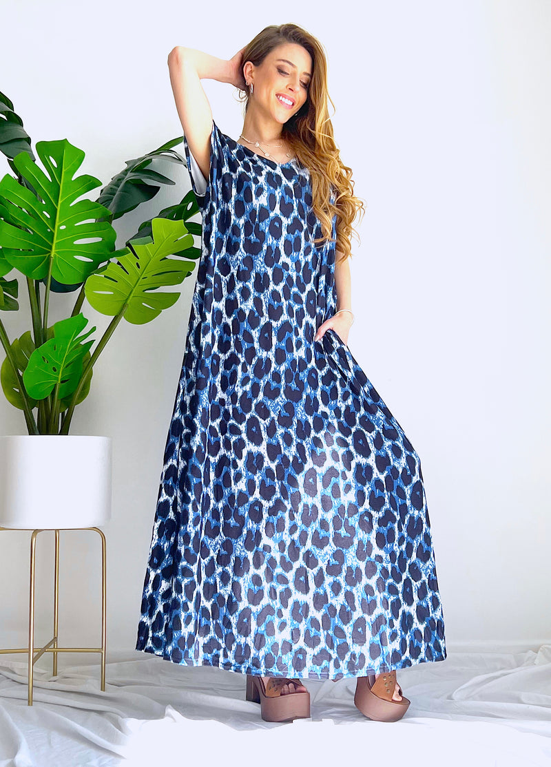 MAXI VESTIDO HOLGADO PRINT LEOPARDO