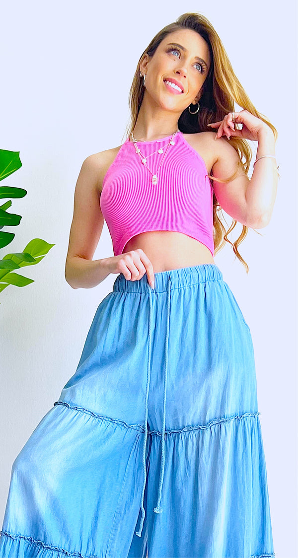 CROP TOP ISABELLA FUCSIA